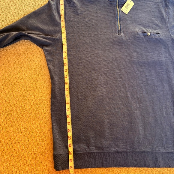 Johnnie-O Keane quarter zip pullover Large blue - Picture 11 of 16